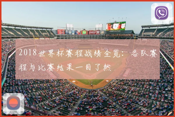 2018世界杯赛程战绩全览:各队赛程与比赛结果一目了然